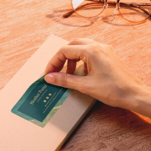 Business card stickers