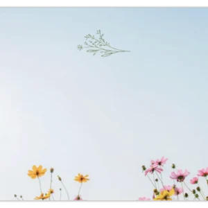 Floral Sky-Themed Sticker